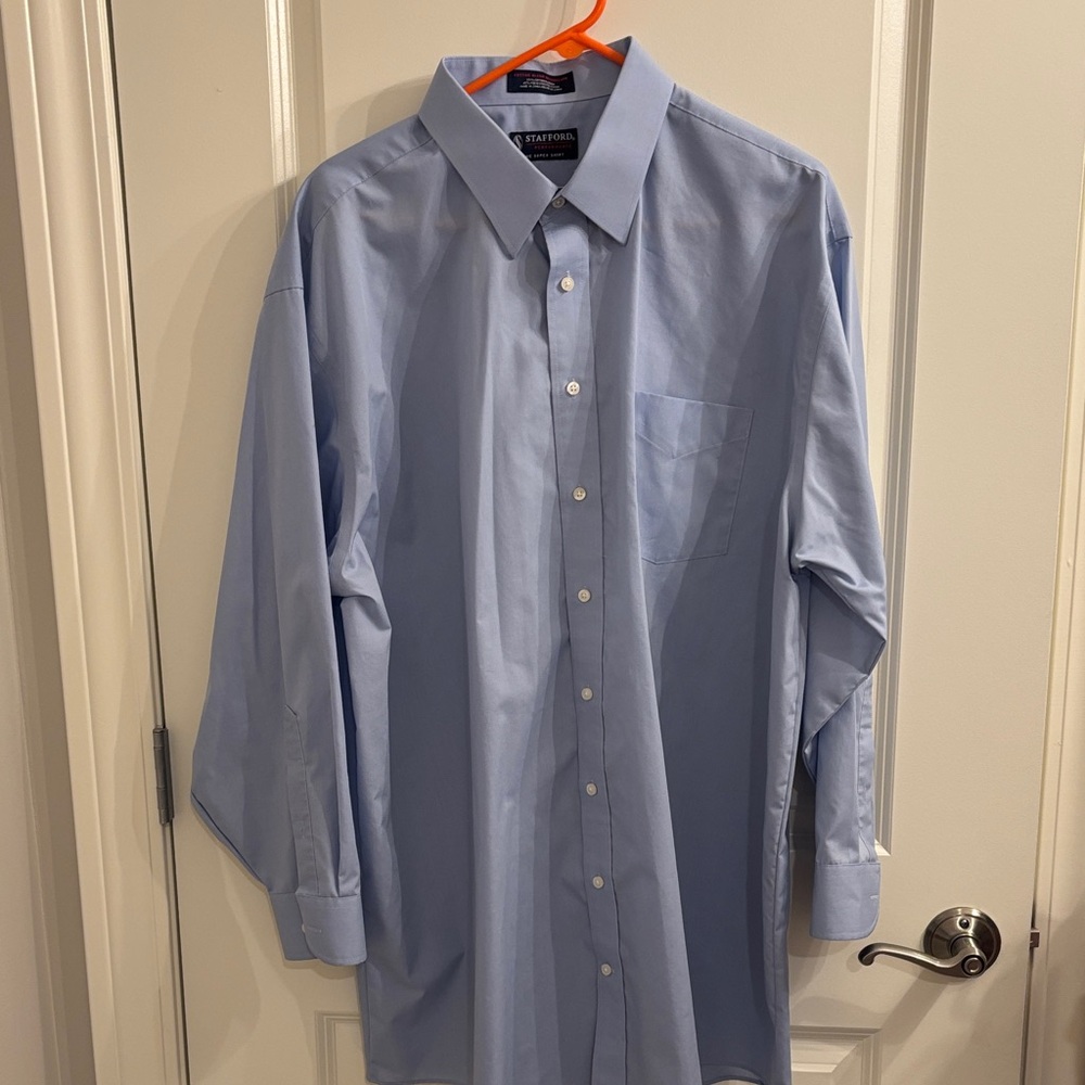 Stafford Men's Light Blue Dress Shirt